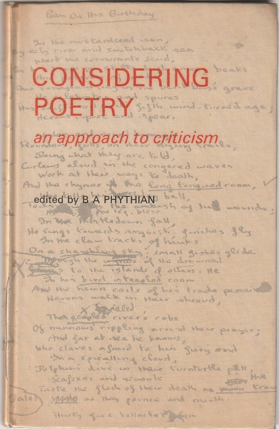 Considering poetry – An approach to criticism