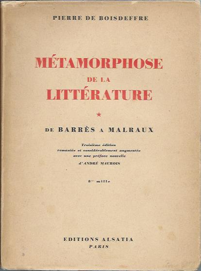 Métamorphose de la littérature Vol. 1