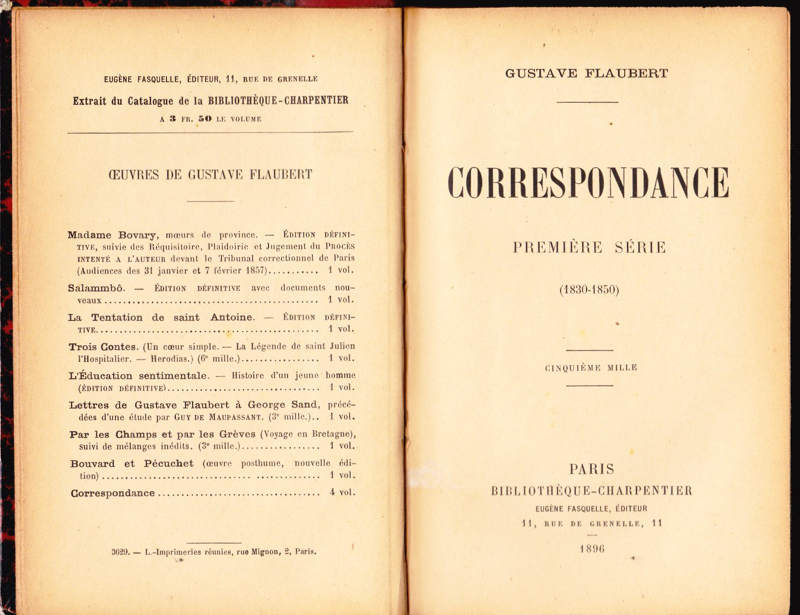 Correspondance – Première série (1830-1850