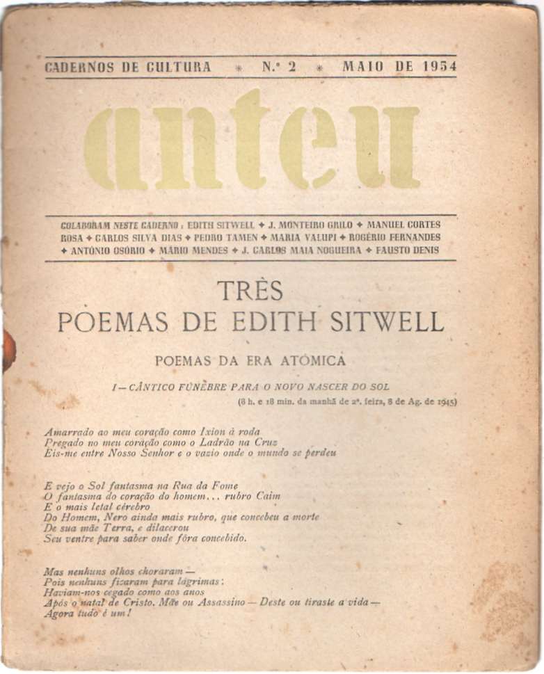 Anteu – Cadernos de Cultura Nº 2 – Maio de 1954