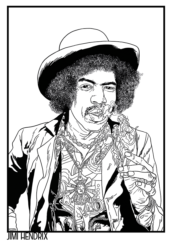 Jimi Hendrix A4, por Horácio Gomes