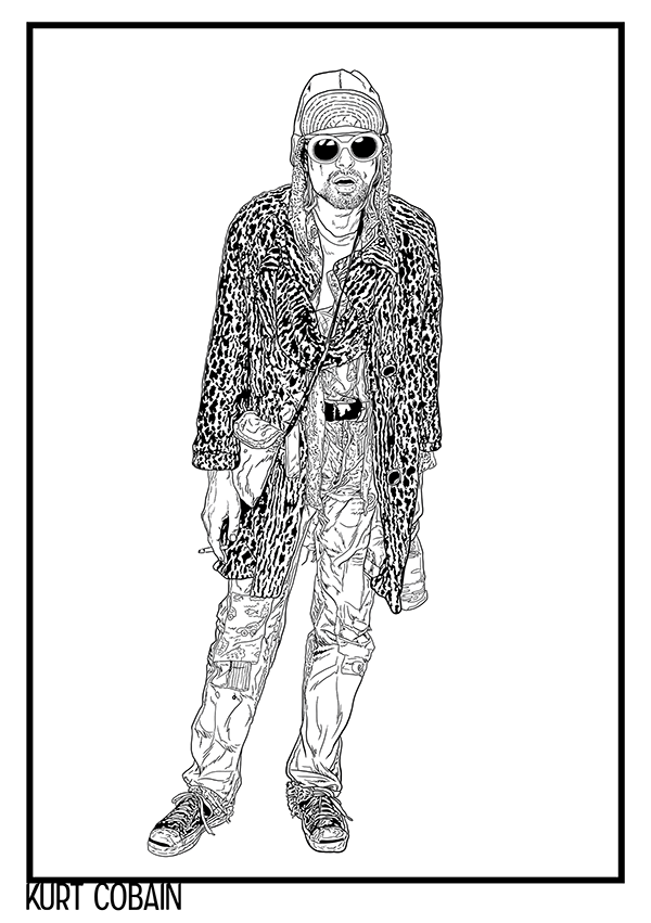 Kurt Cobain A4, por Horácio Gomes