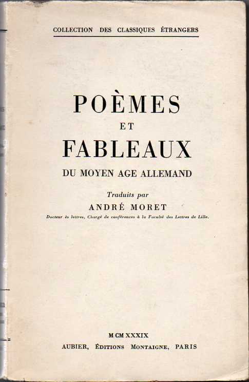 Poèmes et fableaux du Moyen Age allemand