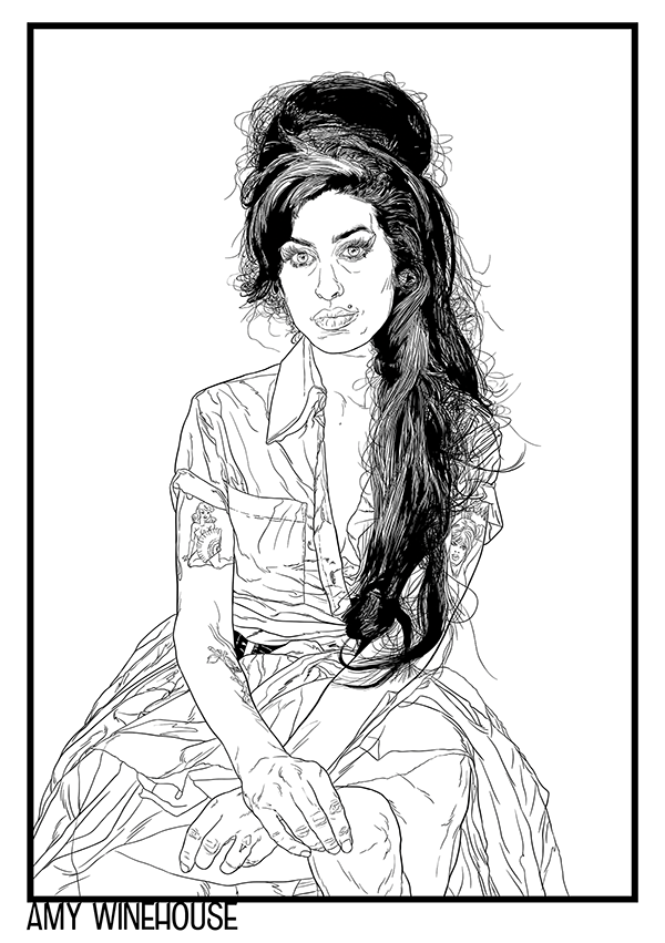 Amy Winehouse A4, por Horácio Gomes