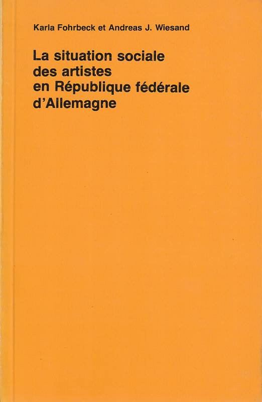 La situation sociale des artistes en République Féderale d’Allemagne