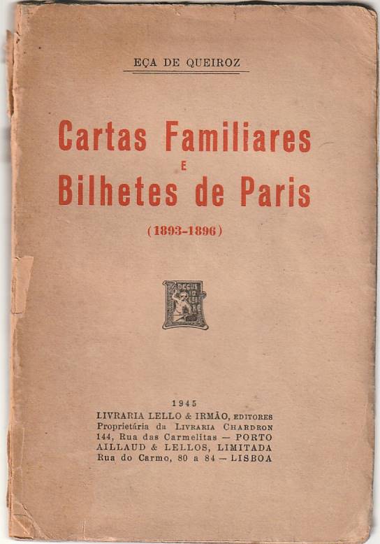 Cartas familiares e Bilhetes de Paris (1893-1896)