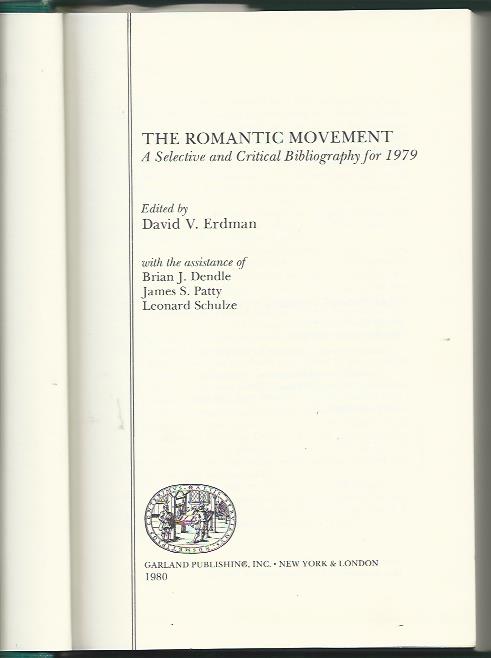 The romantic movement – A selective and critical bibliography for 1979