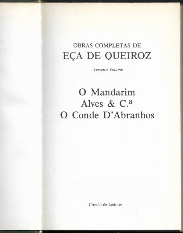 O Mandarim | Alves & Ca. | O Conde d'Abranhos (CL)