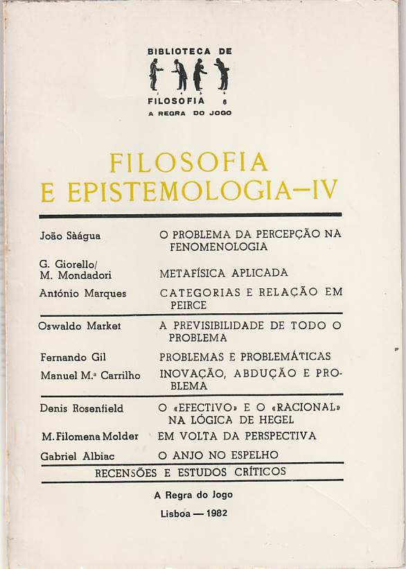 Filosofia e Epistemologia IV