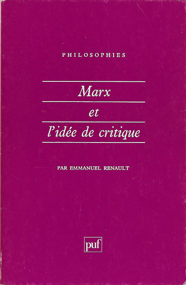 Marx et l'idée de critique