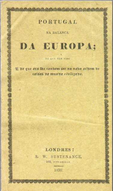 Portugal na balança da Europa (Fac-simile)